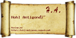 Hohl Antigoné névjegykártya